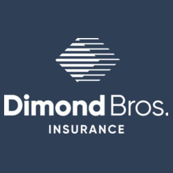 DimondBros Logo Left Chest Digital Print on a BELLA+CANVAS ® - Women's Relaxed CVC Tee Design