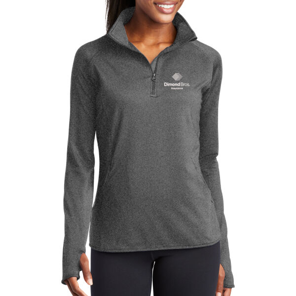DimondBros Logo Embroidered on a Sport-Tek - Women's Sport Wick ® Stretch 1/4 Zip Pullover Thumbnail