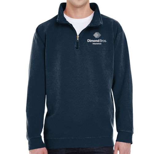 DimondBros Logo Embroidered on a Comfort Colors - Ring Spun 1/4 Zip Sweatshirt Thumbnail