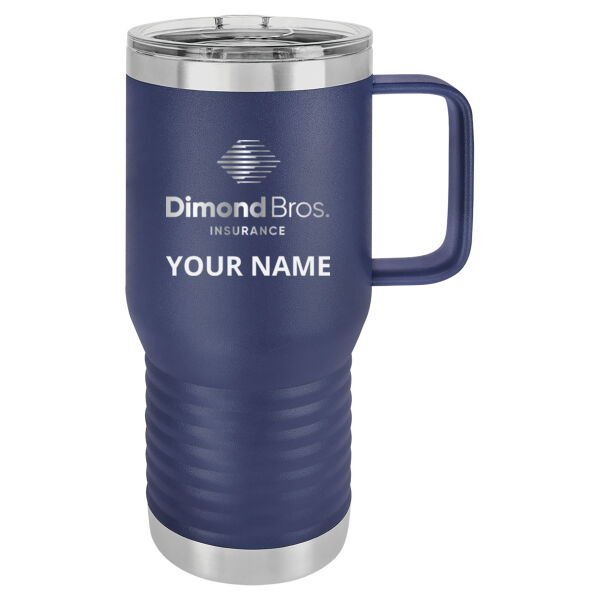 DimondBros Logo Engraved on a Polar Camel - 20 oz.Travel Mug Vacuum Insulated with Slider Lid Thumbnail