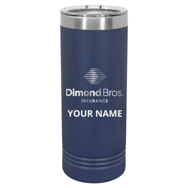 DimondBros Logo Engraved on a Polar Camel - 22 oz. Skinny Tumbler with Slider Lid Thumbnail