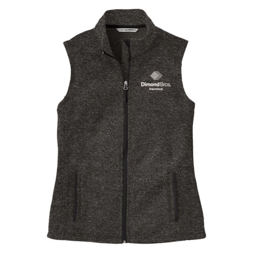 DimondBros Logo Embroidered on a Port Authority ® - Women's Sweater Fleece Vest Thumbnail