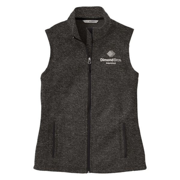DimondBros Logo Embroidered on a Port Authority ® - Women's Sweater Fleece Vest Thumbnail