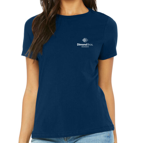 DimondBros Logo Left Chest Digital Print on a BELLA+CANVAS ®  - Women's Relaxed Triblend Tee Thumbnail