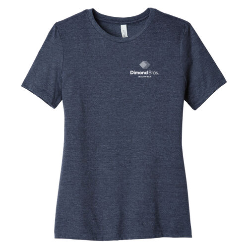 DimondBros Logo Left Chest Digital Print on a BELLA+CANVAS ® - Women's Relaxed CVC Tee Thumbnail