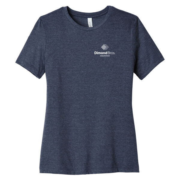 DimondBros Logo Left Chest Digital Print on a BELLA+CANVAS ® - Women's Relaxed CVC Tee Thumbnail