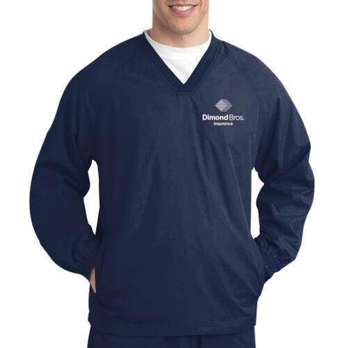 DimondBros Logo Embroidered on a Port Authority® - V Neck Raglan Wind Shirt Thumbnail