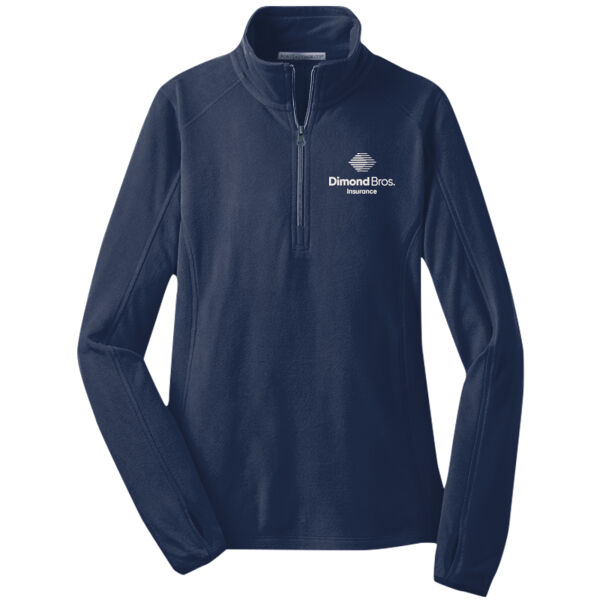 DimondBros Logo Embroidered on a Port Authority® - Women's Microfleece 1/2 Zip Pullover Thumbnail