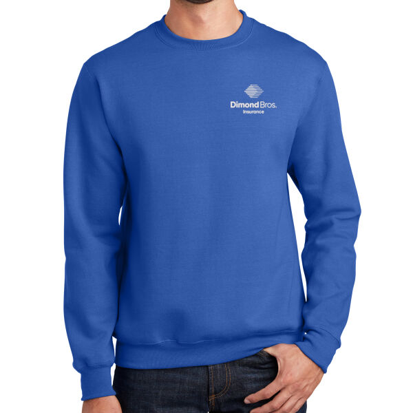 DimondBros Logo Embroidered on a Port & Co. ® - Essential Fleece Crewneck Sweatshirt Thumbnail
