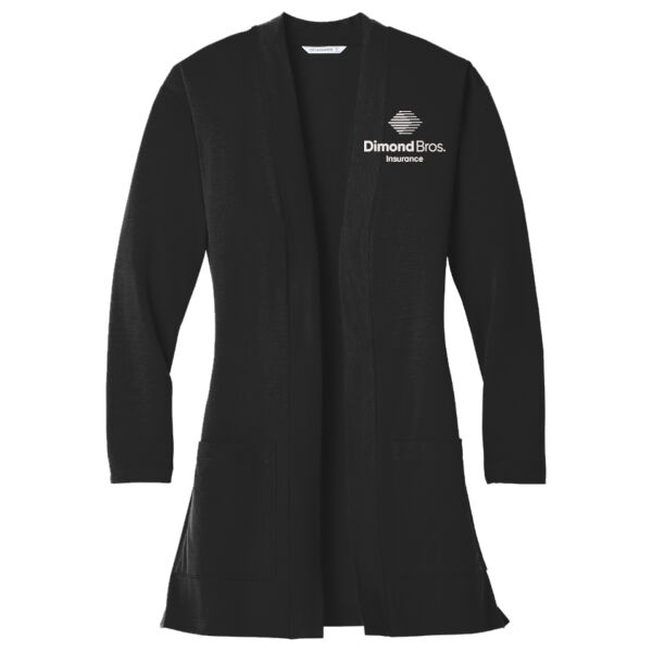 DimondBros Logo Embroidered on a Port Authority ® - Women's Concept Long Pocket Cardigan Thumbnail