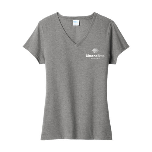 DimondBros Logo Left Chest Digital Print on a Port & Co ® Women's Fan Favorite™ Blend V-Neck Tee Thumbnail